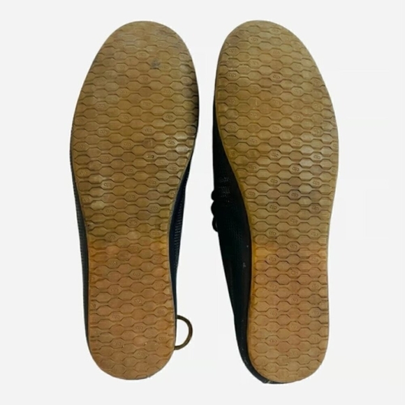 Men’s Navy Blue Perforated Leather Lace-Up Loafers Moccasins Size 42 Italy - Picture 5 of 5